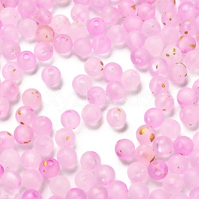 Frosted Transparent Acrylic Beads OACR-F013-12K-1