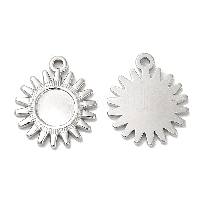 Non-Tarnish 304 Stainless Steel Pendant Cabochon Settings LS-STAS-L020-012P-1