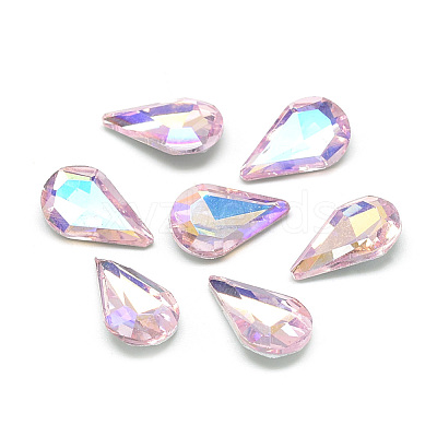 Pointed Back Glass Rhinestone Cabochons RGLA-T014-8x13mm-01-1
