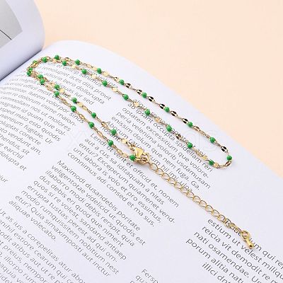 304 Stainless Steel Link Chain Necklaces NJEW-JN03084-07-1
