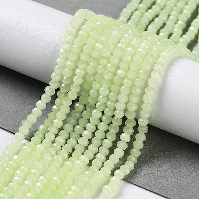 Baking Paint Imitation Jade Glass Bead Strands DGLA-A034-J2MM-A21-1