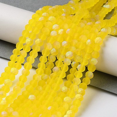 Transparent Glass Beads Strands X1-EGLA-A034-T4mm-MB17-1