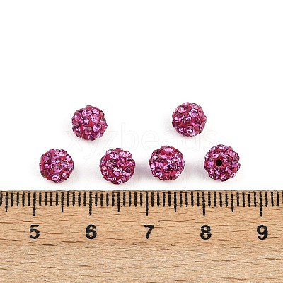 Polymer Clay Rhinestone Beads RB-H284-6MM-Half-502-1