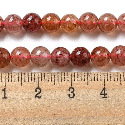 Natural Strawberry Quartz Beads Strands G-M443-A01-01-1