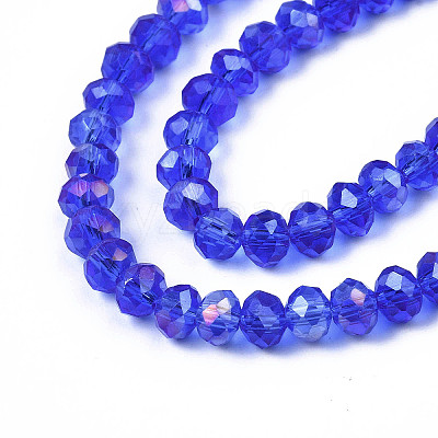 Electroplate Glass Beads Strands EGLA-A034-T8mm-B27-1