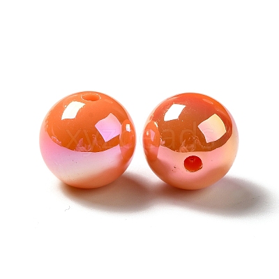 UV Plating Rainbow Iridescent Acrylic Beads LS-X-PACR-D070-01L-1