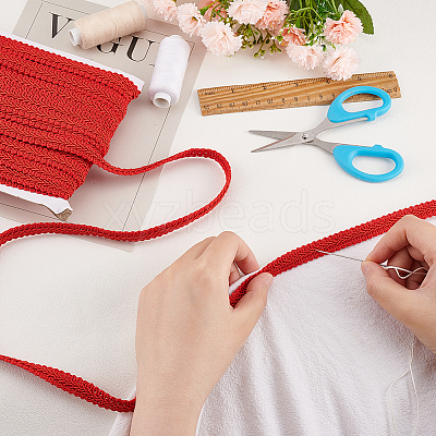 Polyester Centipede Lace Ribbons SRIB-WH0011-066A-1