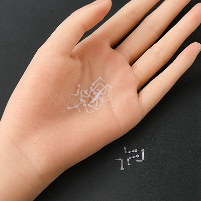 Acrylic L-Shaped Nose Ring AJEW-YW0001-06A-1