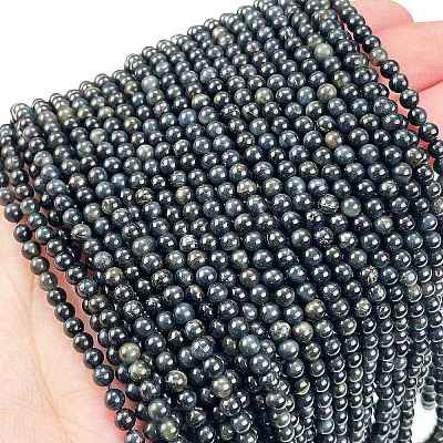 Natural Blue Tiger Eye(Dyed & Heated) Beads Strands LS-G-M438-A04-01-1