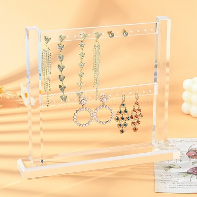 Organic Glass Earring Stands Displays LS-EDIS-E008-01-1