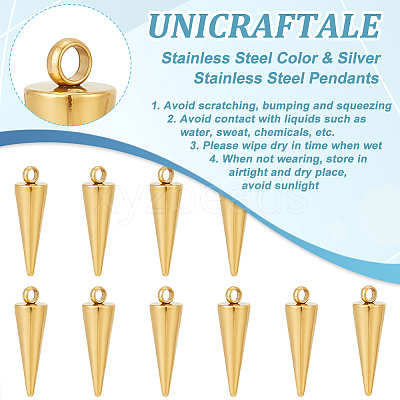 20Pcs 304 Stainless Steel Pendants STAS-UN0048-02-1