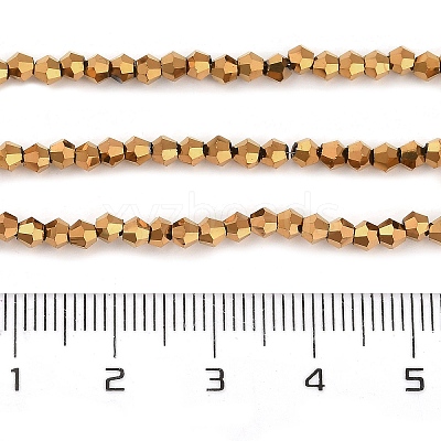 Transparent Electroplate Glass Beads Strands EGLA-A039-T2mm-UA11-1