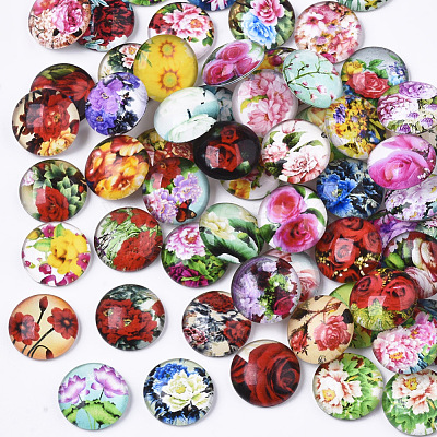 Glass Cabochons GGLA-R040-12mm-07-1