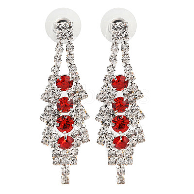 Alloy Rhinestone Necklaces & Stud Earring Sets for Women SJEW-U001-01P-01-1