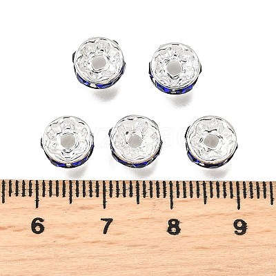 Brass Grade A Rhinestone Spacer Beads RB-A014-Z8mm-05S-1