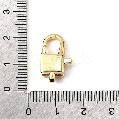 Brass Clear Cubic Zirconia Lobster Claw Clasps KK-Z078-48A-G-1