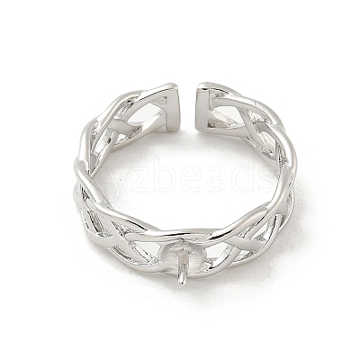 Brass Cup Peg Open Cuff Ring Settings LS-KK-G518-08P-02-1