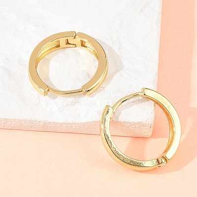 Brass Hoop Earrings EJEW-A156-09B-G-1