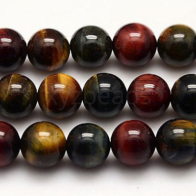 Natural Tiger Eye Beads Strands G-G448-12mm-21AB-1