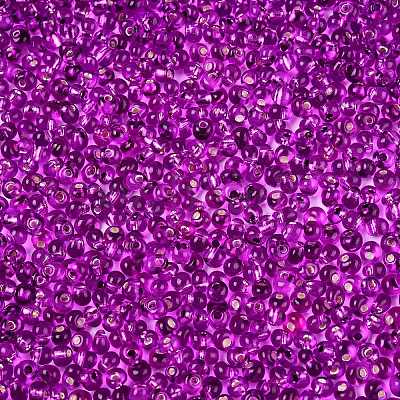 6/0 Baking Paint Transparent Fringe Glass Seed Beads X1-SEED-N006-06H-1