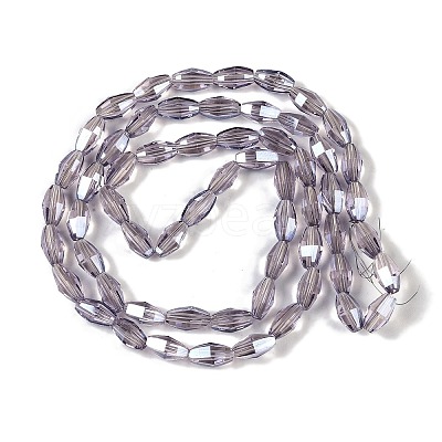 Electroplate Glass Beads Strands GLAA-Q101-03B-PL01-1