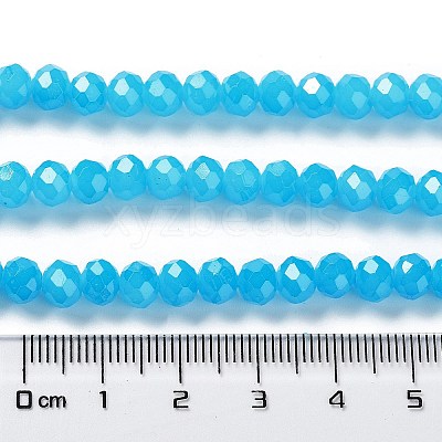 Baking Paint Imitation Jade Glass Bead Strands DGLA-A034-J6MM-A13-1