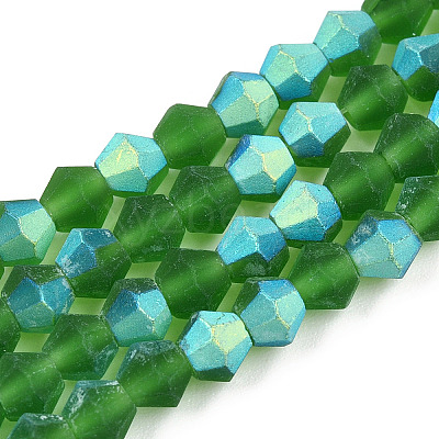 Imitate Austrian Crystal Bicone Frosted Glass Beads Strands LS-EGLA-A039-T3mm-MB25-1