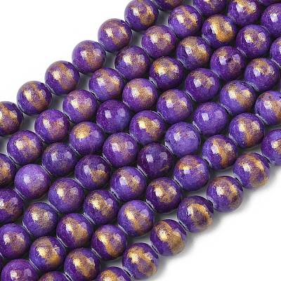 Natural Mashan Jade Beads Strands G-F670-A25-8mm-1
