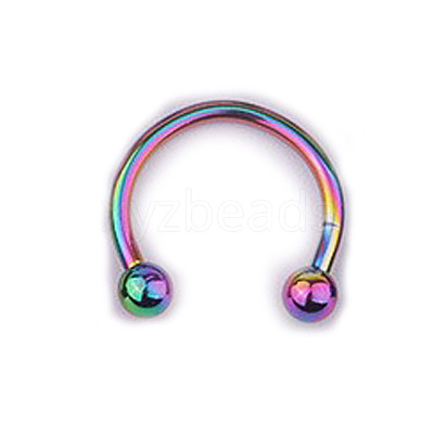 303 Stainless Steel Circular/Horseshoe Barbell Nose Rings WG86D19-13-1