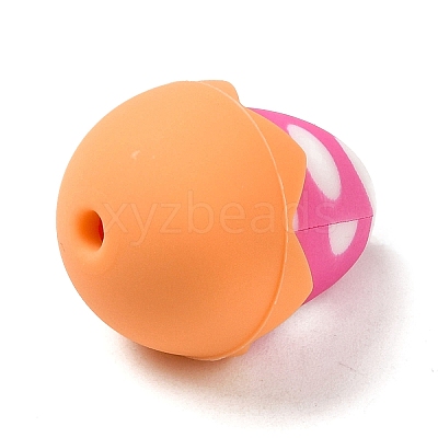 Easter Eggshell Food Grade Eco-Friendly Silicone Focal Beads LS-SIL-Q022-06D-1