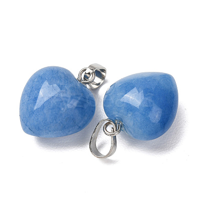 Dyed & Heated Natural Agate Pendants G-I311-A48-G-1