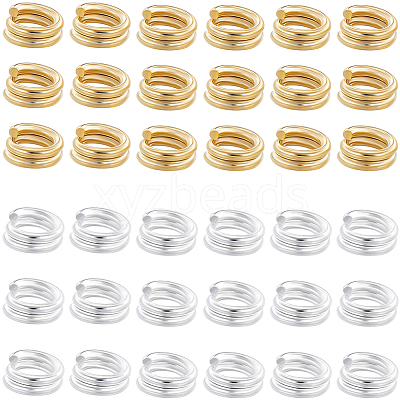 160Pcs 2 Colors Brass Split Rings KK-BBC0023-08B-1