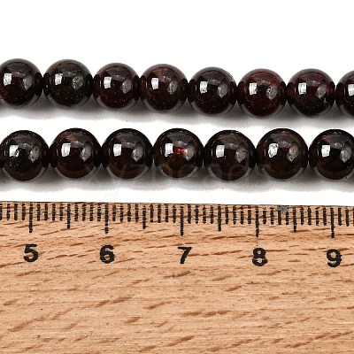 Natural Garnet Gemstone Beads Strands G-R263-7mm-1