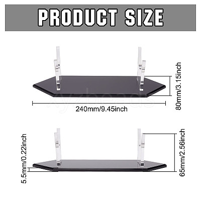Acrylic Sword Display Easel Stand Holders ODIS-WH0025-146-1