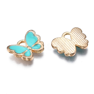 Alloy Enamel Charms X-ENAM-S121-070G-1