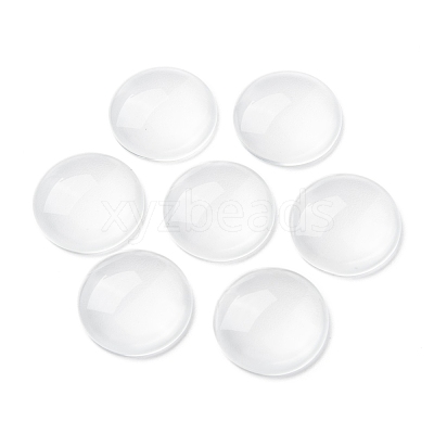 Transparent Glass Cabochons X-GGLA-R026-20mm-1