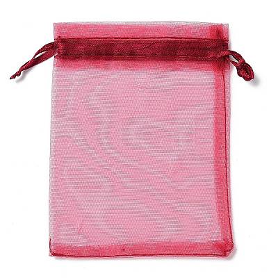 Rectangle Organza Drawstring Bags CON-PW0001-054C-13-1