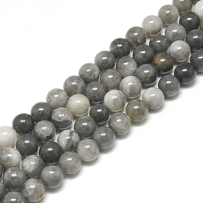 Natural Hawk's Eye Beads Strands G-S300-110-8mm-1