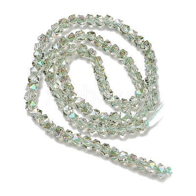 Electroplate Glass Beads Strands GLAA-Q105-02-05-1