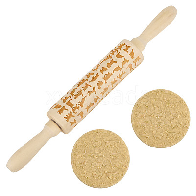 Wood Rolling Pin AJEW-WH0819-008A-1
