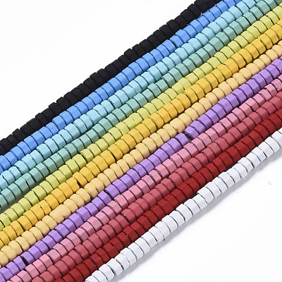 Spray Painted Non-magnetic Synthetic Hematite Beads Strands G-R468-02A-M-1