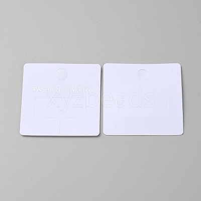 200Pcs PVC Jewelry Hair Claw Clip Display Cards with Hanging Hole CDIS-WH0031-03-1