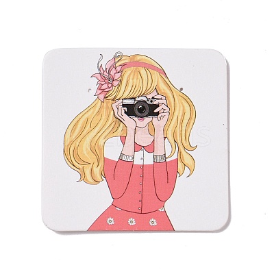 Square Paper Earring Display Cards CDIS-C004-02B-1