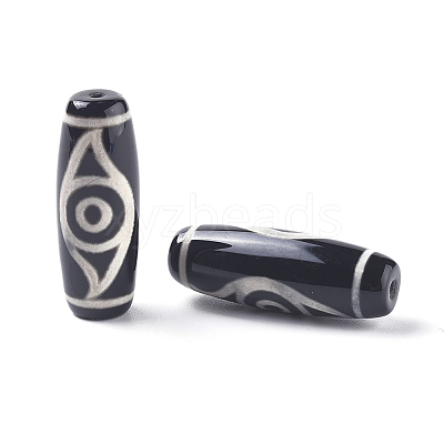 Tibetan Style 2-Eye dZi Beads TDZI-D008-04-1