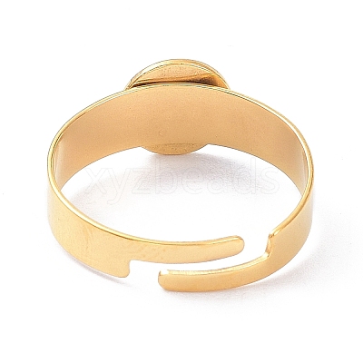 Ion Plating(IP) Adjustable 304 Stainless Steel Finger Rings Components LS-STAS-P291-03A-G-1