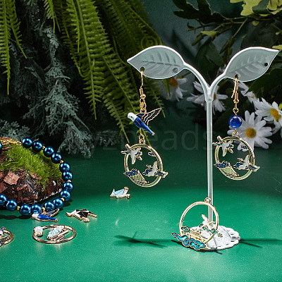 32Pcs 8 Style Alloy Enamel Pendants FIND-SC0002-19-1