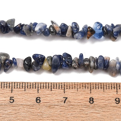 Natural Sodalite Chips Beads Strands LS-F024-1