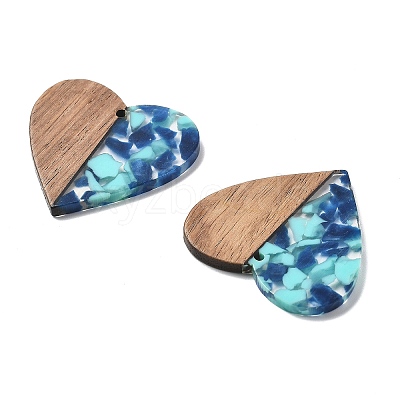 Resin and Walnut Pendants FIND-R051-09H-1