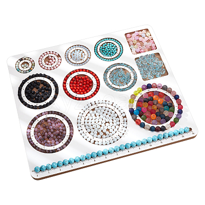 Wooden Bead Design Boards WOOD-WH0042-26A-1