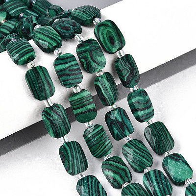 Synthetic Malachite Beads Strands G-T139-85-1